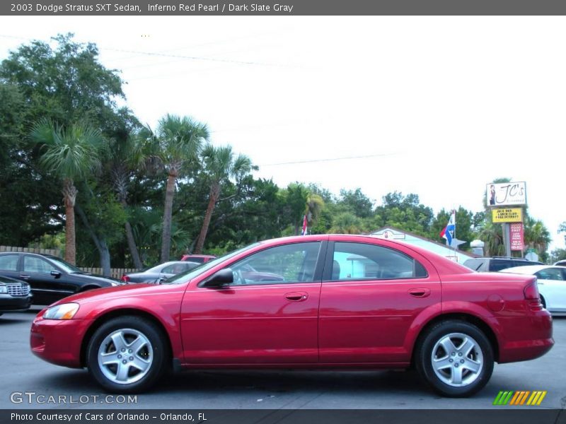 Inferno Red Pearl / Dark Slate Gray 2003 Dodge Stratus SXT Sedan