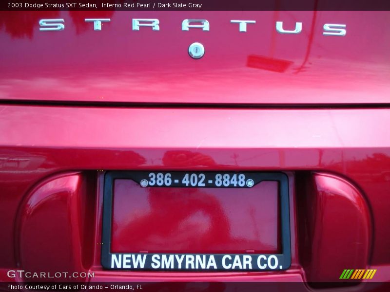 Inferno Red Pearl / Dark Slate Gray 2003 Dodge Stratus SXT Sedan