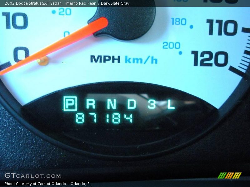 Inferno Red Pearl / Dark Slate Gray 2003 Dodge Stratus SXT Sedan