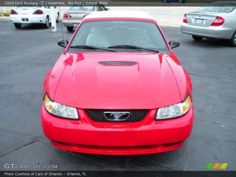 Rio Red / Oxford White 1999 Ford Mustang GT Convertible