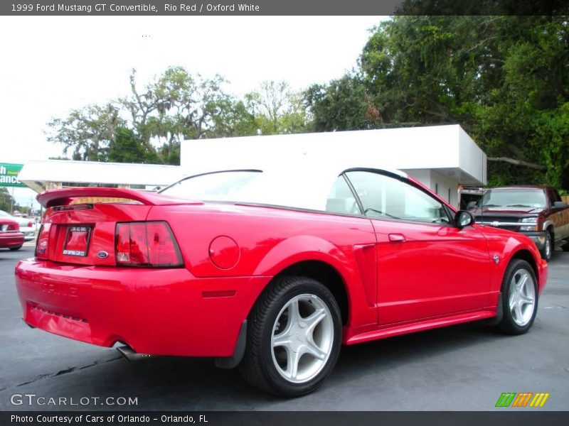 Rio Red / Oxford White 1999 Ford Mustang GT Convertible
