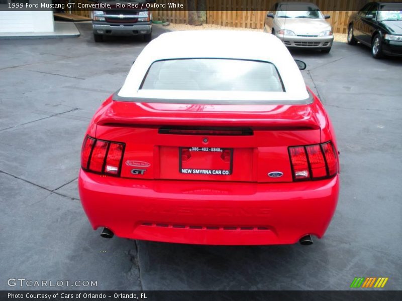Rio Red / Oxford White 1999 Ford Mustang GT Convertible