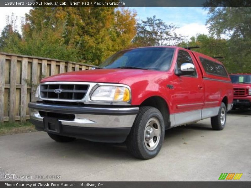 Bright Red / Medium Graphite 1998 Ford F150 XLT Regular Cab