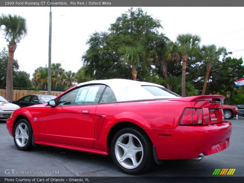 Rio Red / Oxford White 1999 Ford Mustang GT Convertible