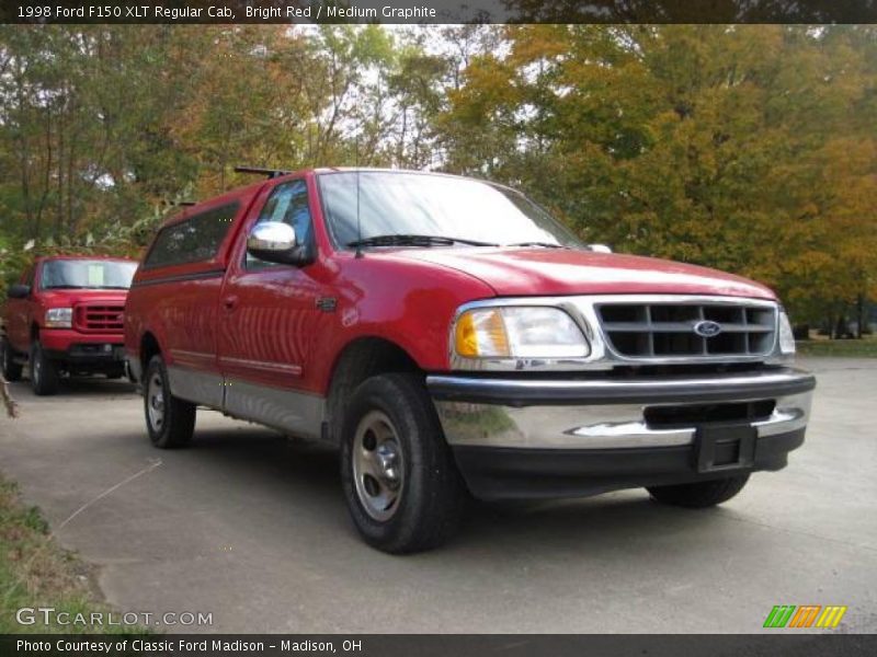 Bright Red / Medium Graphite 1998 Ford F150 XLT Regular Cab