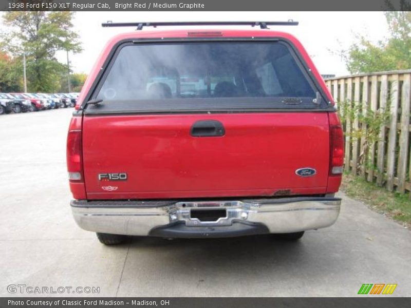 Bright Red / Medium Graphite 1998 Ford F150 XLT Regular Cab