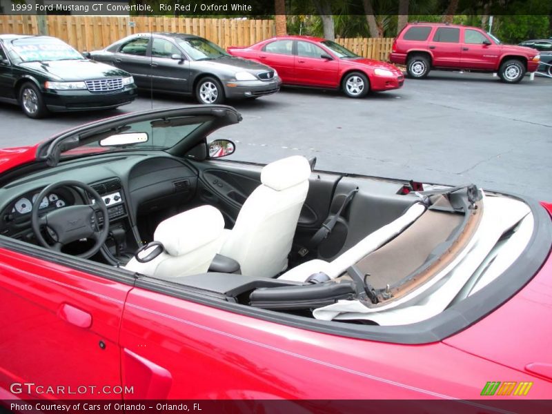 Rio Red / Oxford White 1999 Ford Mustang GT Convertible