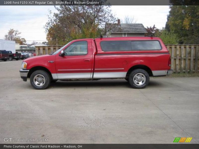 Bright Red / Medium Graphite 1998 Ford F150 XLT Regular Cab