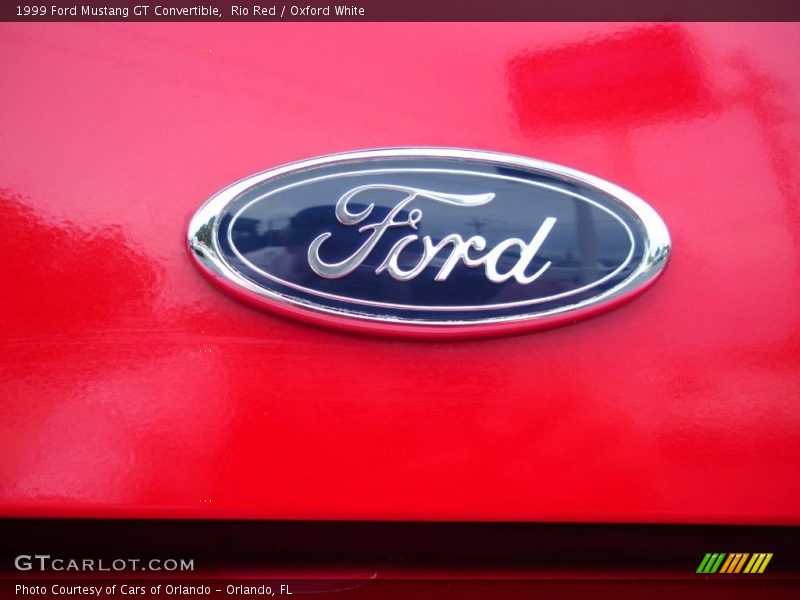Rio Red / Oxford White 1999 Ford Mustang GT Convertible