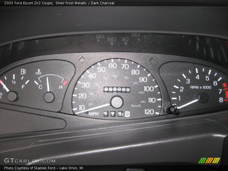 Silver Frost Metallic / Dark Charcoal 2003 Ford Escort ZX2 Coupe
