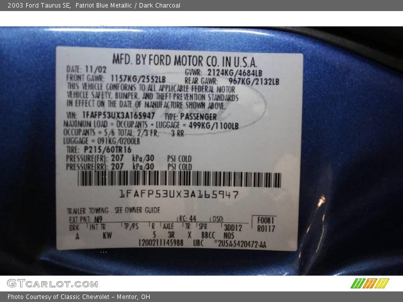 M9 - 2003 Ford Taurus SE