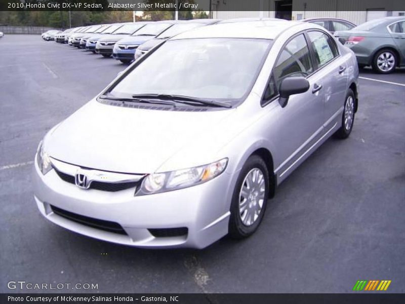 Alabaster Silver Metallic / Gray 2010 Honda Civic DX-VP Sedan