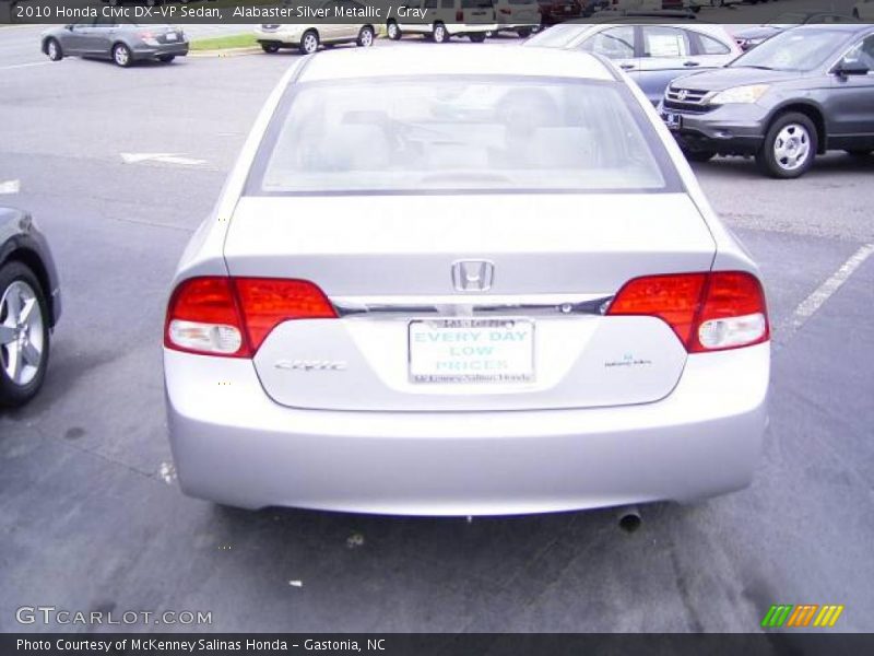 Alabaster Silver Metallic / Gray 2010 Honda Civic DX-VP Sedan