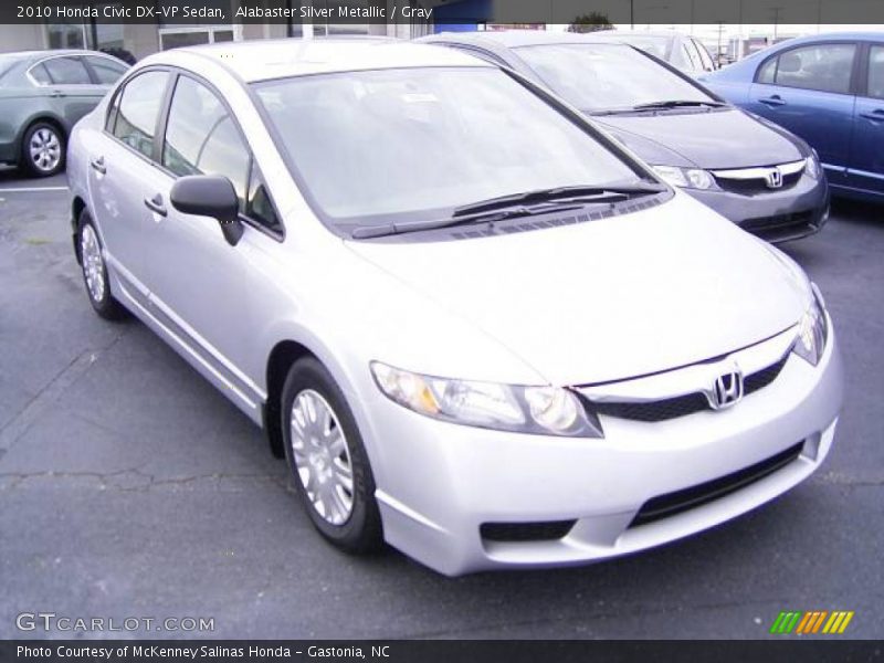 Alabaster Silver Metallic / Gray 2010 Honda Civic DX-VP Sedan