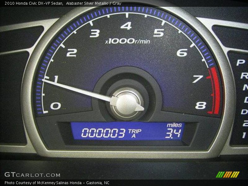 Alabaster Silver Metallic / Gray 2010 Honda Civic DX-VP Sedan