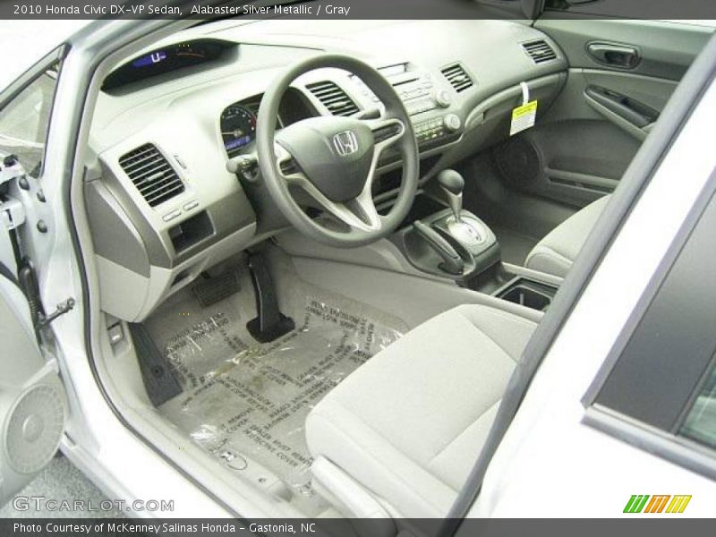 Alabaster Silver Metallic / Gray 2010 Honda Civic DX-VP Sedan