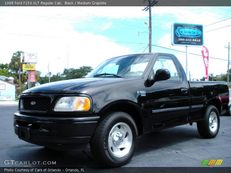 Black / Medium Graphite 1998 Ford F150 XLT Regular Cab