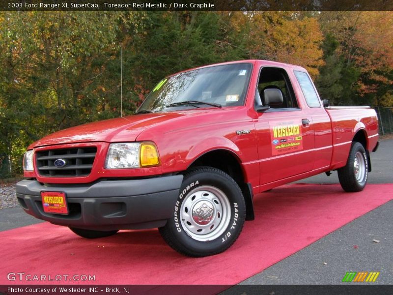 Toreador Red Metallic / Dark Graphite 2003 Ford Ranger XL SuperCab