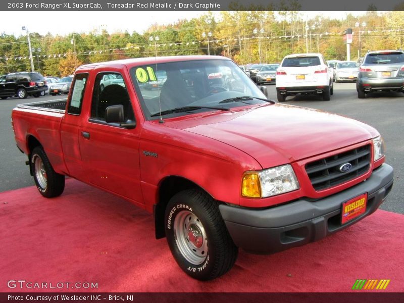 Toreador Red Metallic / Dark Graphite 2003 Ford Ranger XL SuperCab