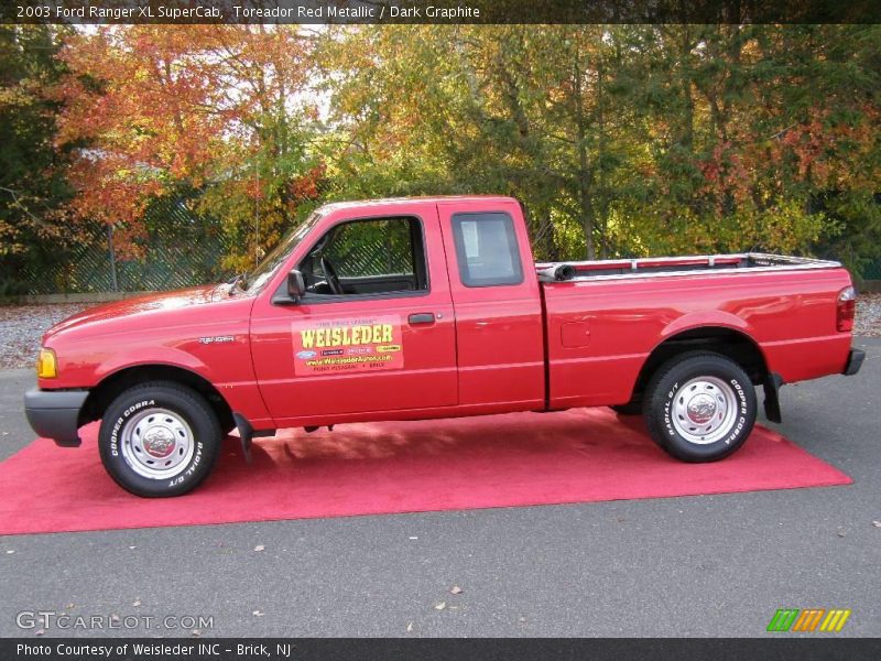 Toreador Red Metallic / Dark Graphite 2003 Ford Ranger XL SuperCab