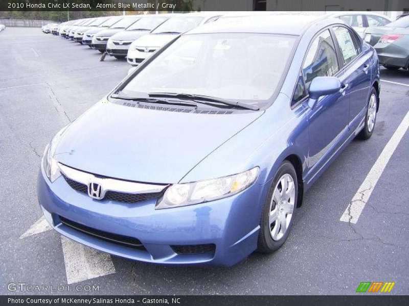 Atomic Blue Metallic / Gray 2010 Honda Civic LX Sedan