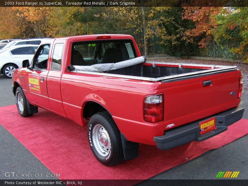 Toreador Red Metallic / Dark Graphite 2003 Ford Ranger XL SuperCab