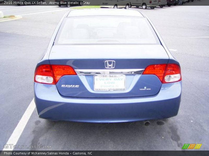Atomic Blue Metallic / Gray 2010 Honda Civic LX Sedan