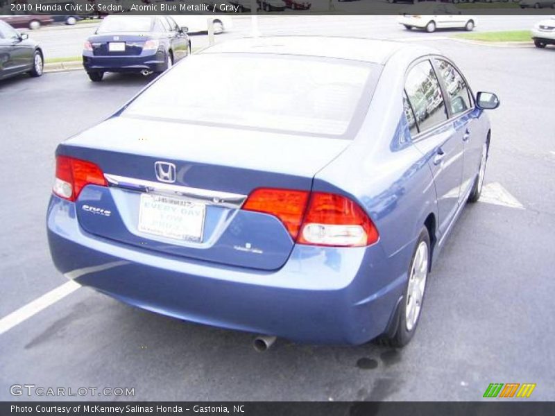 Atomic Blue Metallic / Gray 2010 Honda Civic LX Sedan