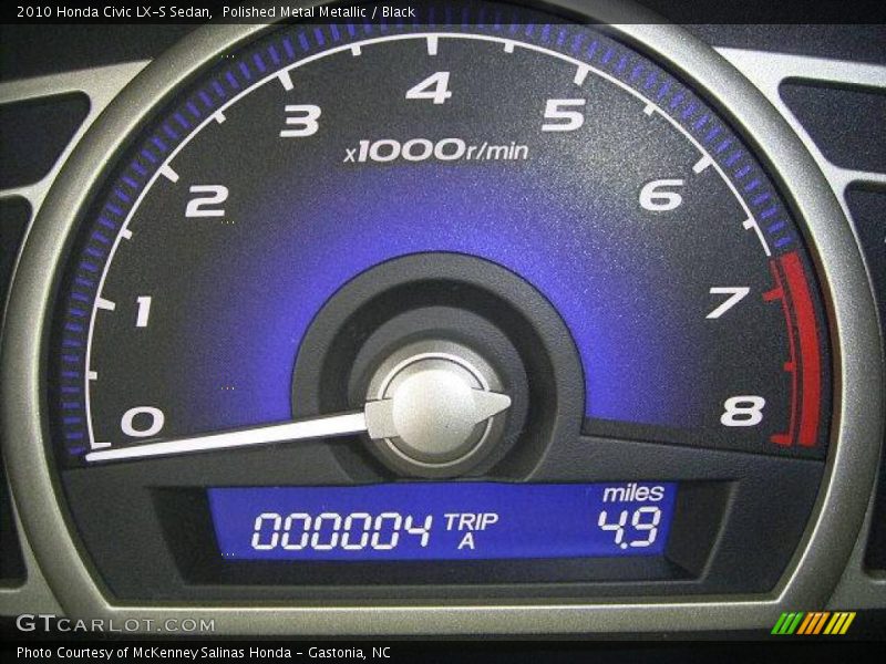 Polished Metal Metallic / Black 2010 Honda Civic LX-S Sedan