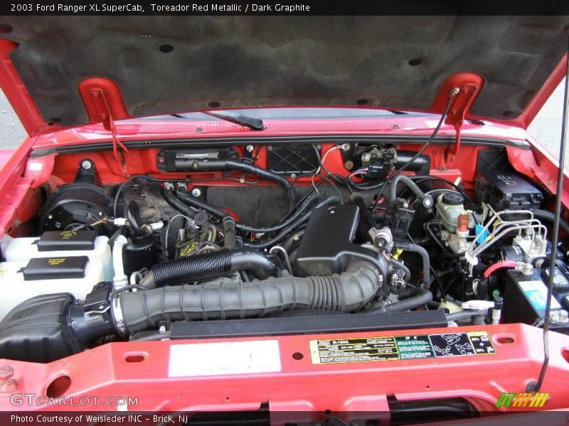 Toreador Red Metallic / Dark Graphite 2003 Ford Ranger XL SuperCab