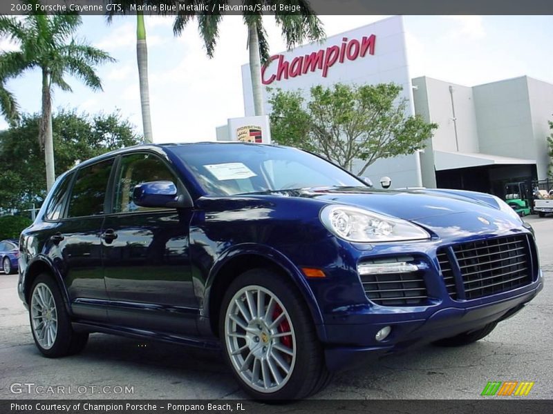 Marine Blue Metallic / Havanna/Sand Beige 2008 Porsche Cayenne GTS