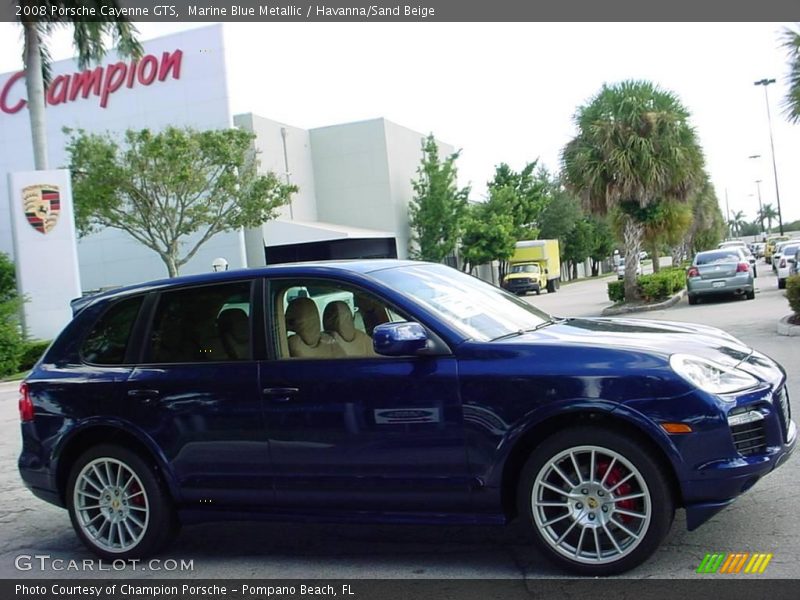 Marine Blue Metallic / Havanna/Sand Beige 2008 Porsche Cayenne GTS