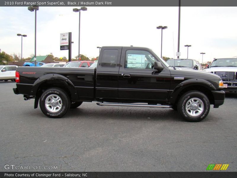 Black / Medium Dark Flint 2010 Ford Ranger Sport SuperCab