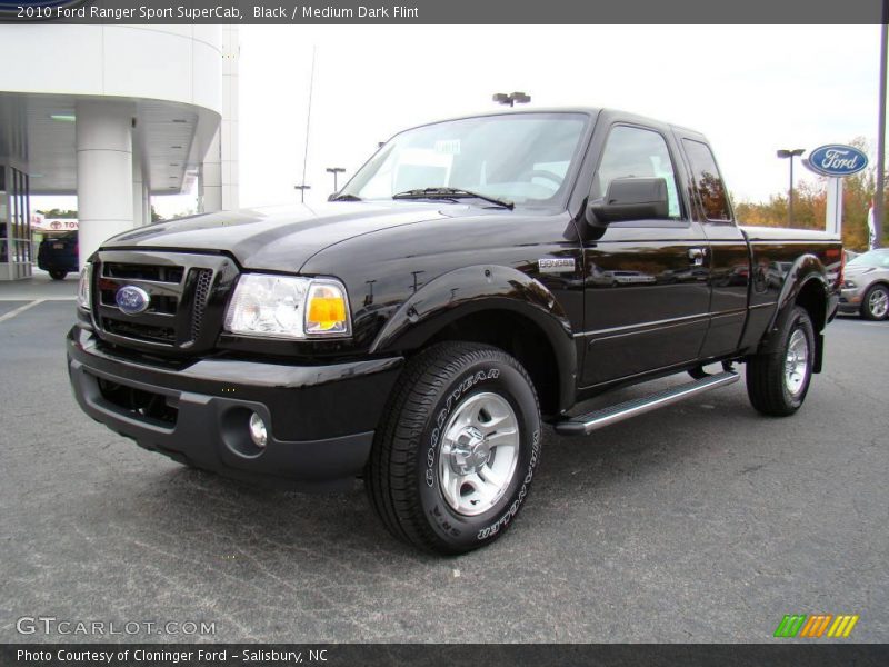 Black / Medium Dark Flint 2010 Ford Ranger Sport SuperCab