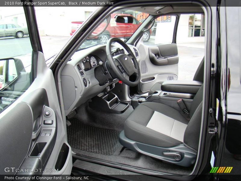 Black / Medium Dark Flint 2010 Ford Ranger Sport SuperCab