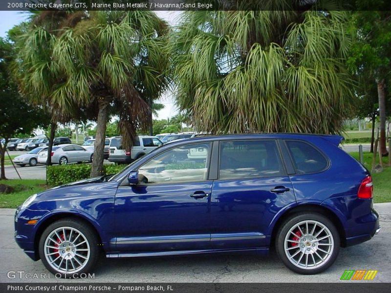 Marine Blue Metallic / Havanna/Sand Beige 2008 Porsche Cayenne GTS