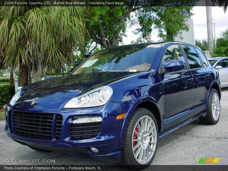 Marine Blue Metallic / Havanna/Sand Beige 2008 Porsche Cayenne GTS