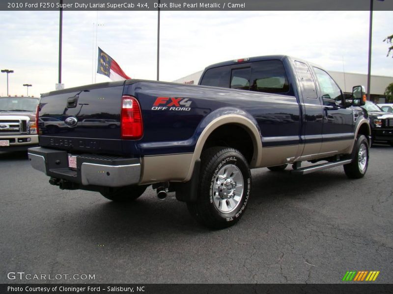 Dark Blue Pearl Metallic / Camel 2010 Ford F250 Super Duty Lariat SuperCab 4x4