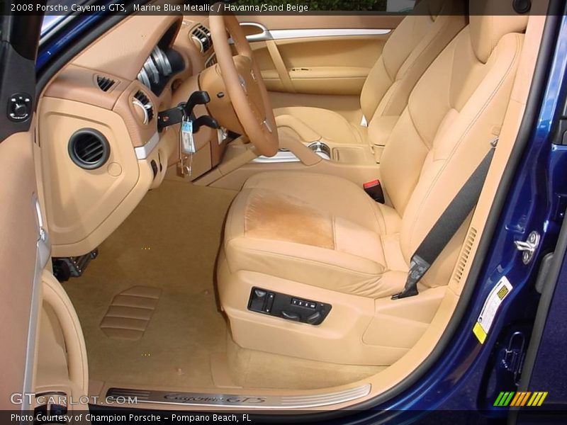 Marine Blue Metallic / Havanna/Sand Beige 2008 Porsche Cayenne GTS