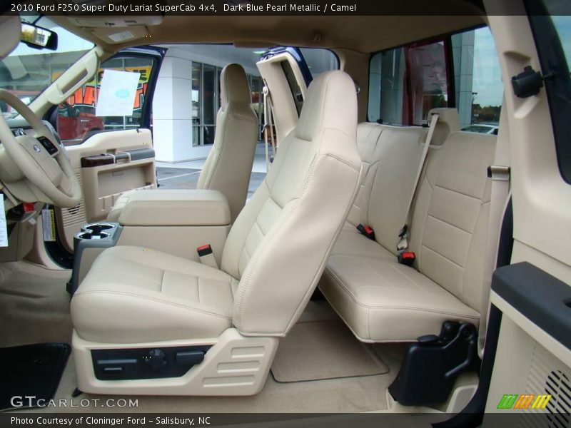 Dark Blue Pearl Metallic / Camel 2010 Ford F250 Super Duty Lariat SuperCab 4x4