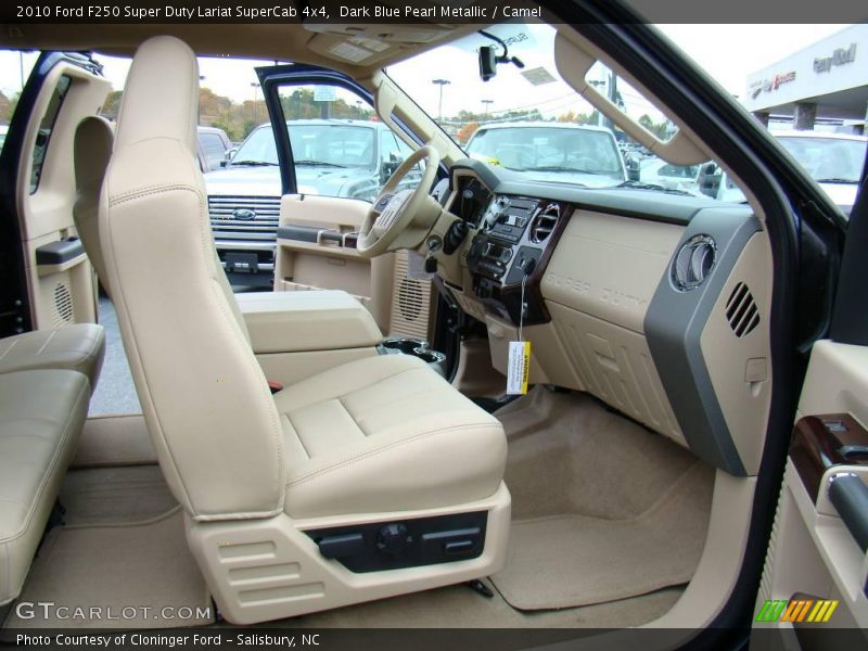 Dark Blue Pearl Metallic / Camel 2010 Ford F250 Super Duty Lariat SuperCab 4x4