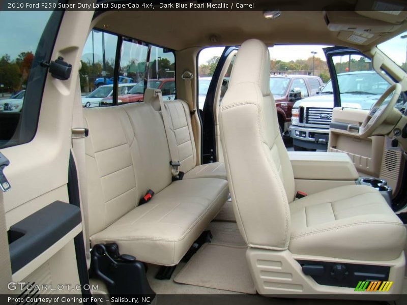 Dark Blue Pearl Metallic / Camel 2010 Ford F250 Super Duty Lariat SuperCab 4x4