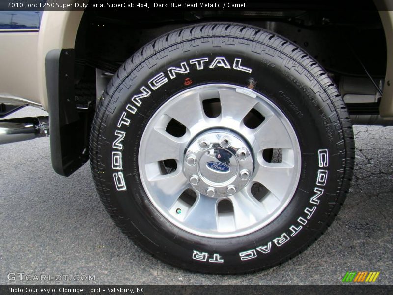 Dark Blue Pearl Metallic / Camel 2010 Ford F250 Super Duty Lariat SuperCab 4x4