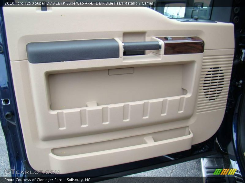 Dark Blue Pearl Metallic / Camel 2010 Ford F250 Super Duty Lariat SuperCab 4x4