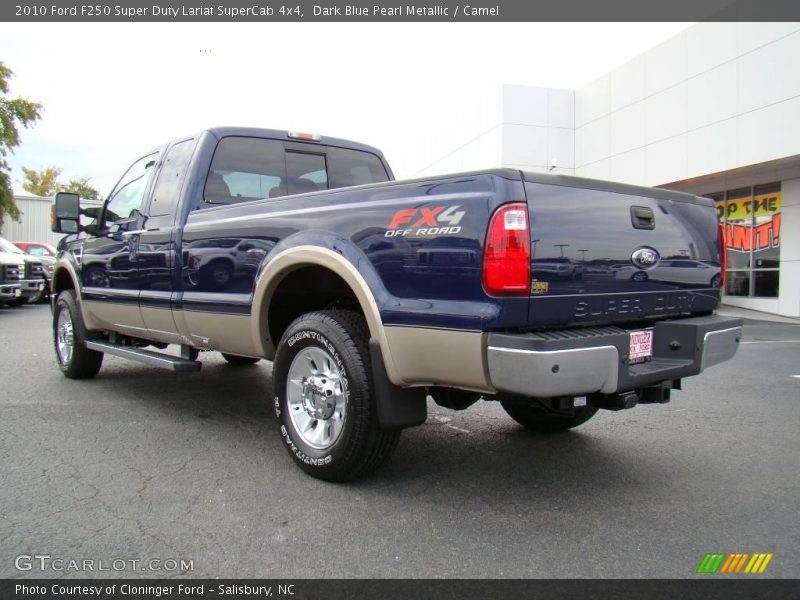 Dark Blue Pearl Metallic / Camel 2010 Ford F250 Super Duty Lariat SuperCab 4x4