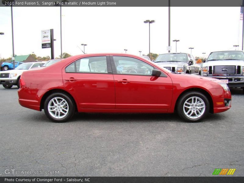 Sangria Red Metallic / Medium Light Stone 2010 Ford Fusion S