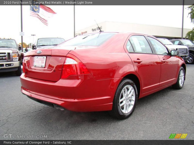 Sangria Red Metallic / Medium Light Stone 2010 Ford Fusion S