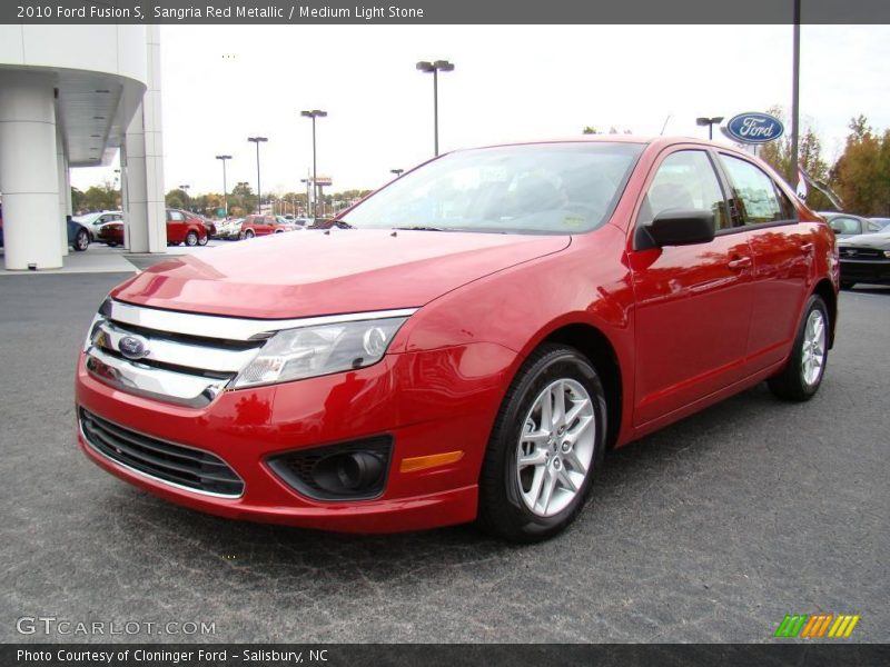 Sangria Red Metallic / Medium Light Stone 2010 Ford Fusion S