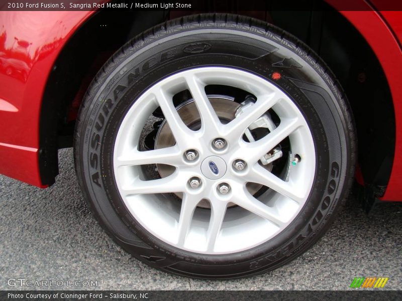 Sangria Red Metallic / Medium Light Stone 2010 Ford Fusion S
