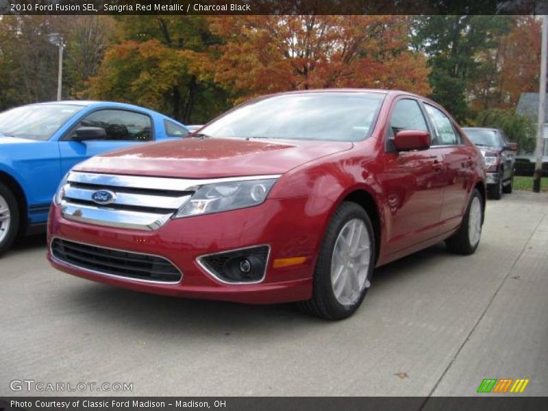 Sangria Red Metallic / Charcoal Black 2010 Ford Fusion SEL
